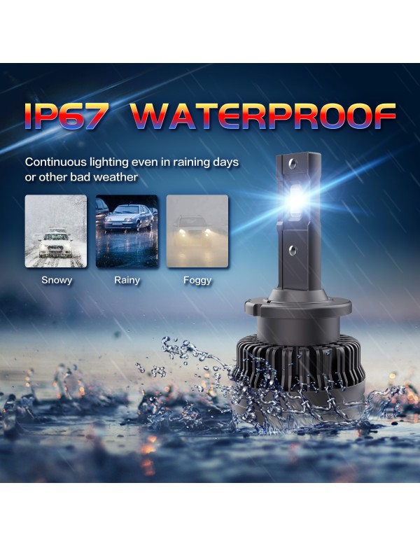 Sinoparcel D2S LED Headlight Bulb - 6000K 35W High and Low Beam Xenon HID Replacement Lights - Pack of 2