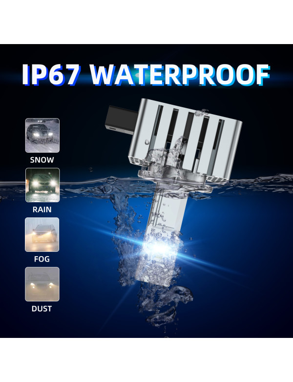 Sinoparcel D3S LED Headlight Bulb - 400% More Brightness 6000K 35W Xenon HID Replacement Lights -2Pcs