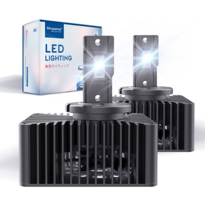 Sinoparcel D5S LED Headlight Bulb -6000K More Brightness High Low Beam Xenon HID Replacement Lights -Pack of 2
