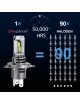 Sinoparcel H4/9003 LED High Beam and Low Beam Headlight Bulbs, 20000LM/Set 6500K Halogen Replacement Lights, Pack of 2