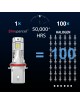 Sinoparcel 9007/HB5 LED Headlight Bulbs,500% Brighter Canbus Ready,Super Bright Halogen Replacement Kit,Pack of 2