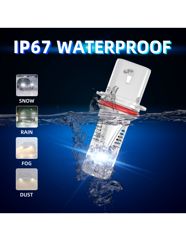 Sinoparcel 9007/HB5 LED Headlight Bulbs,500% Brighter Canbus Ready,Super Bright Halogen Replacement Kit,Pack of 2