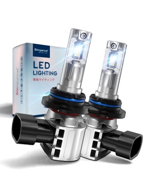Sinoparcel Upgrade 9012/HIR2 LED Headlight Bulbs,20000LM/Set 6500K,High Low Beam Halogen Replacement,Pack of 2