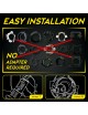 Sinoparcel H7 LED Headlight Bulb High or Low Beam,Fog Light Bulb,20000LM/Set 6500K Plug and Play, 2 Pcs