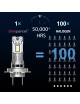 Sinoparcel H7 LED Headlight Bulb High or Low Beam,Fog Light Bulb,20000LM/Set 6500K Plug and Play, 2 Pcs