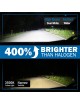 Sinoparcel 7 Inch Round LED Headlights with Blue Halo Ring,for Jeep Wrangler TJ JK JKU with DRL/Turn Signal with H4-H13 Adapter