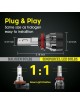 Sinoparcel H11 LED Headlight Bulbs Low Beam, H9 High Beam or H11/H8 Fog Light Bulb -60W/Set, Pack of 2
