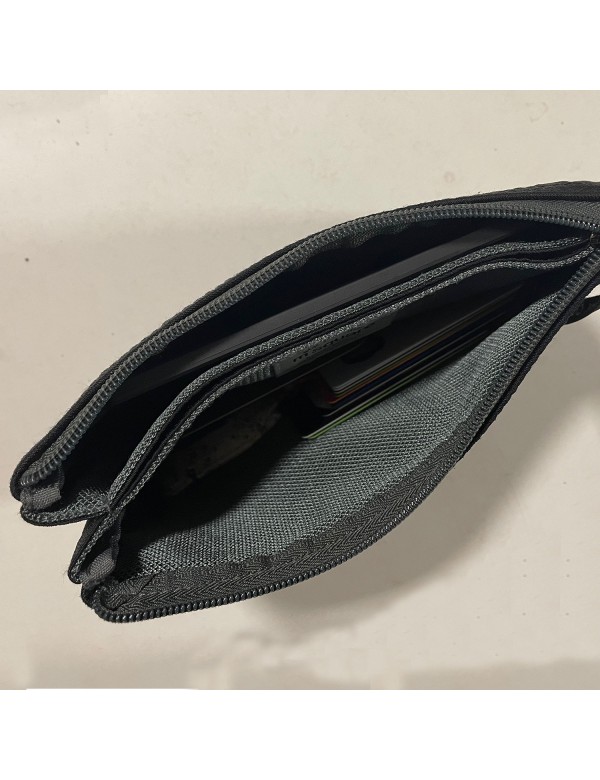 Wideep Canvas Coin Purse, Clutch Bags with Zipper, Travel Makeup Pouches for Cosmetic Toiletry Stationery Storage 
