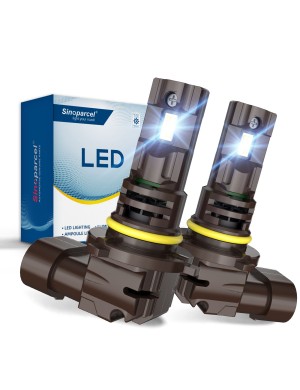 Sinoparcel Upgrade 9006/HB4 LED Headlight Bulbs,20000 Lumens/Set 6500K,Low Beam Halogen Replacement,Pack of 2