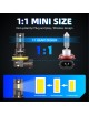 Sinoparcel H11 LED Low Beam Headlight Bulb, H11/H8 Fog Light Bubs or DRL, H9 High Beam 20000LM/Set 6500K, Pack of 2
